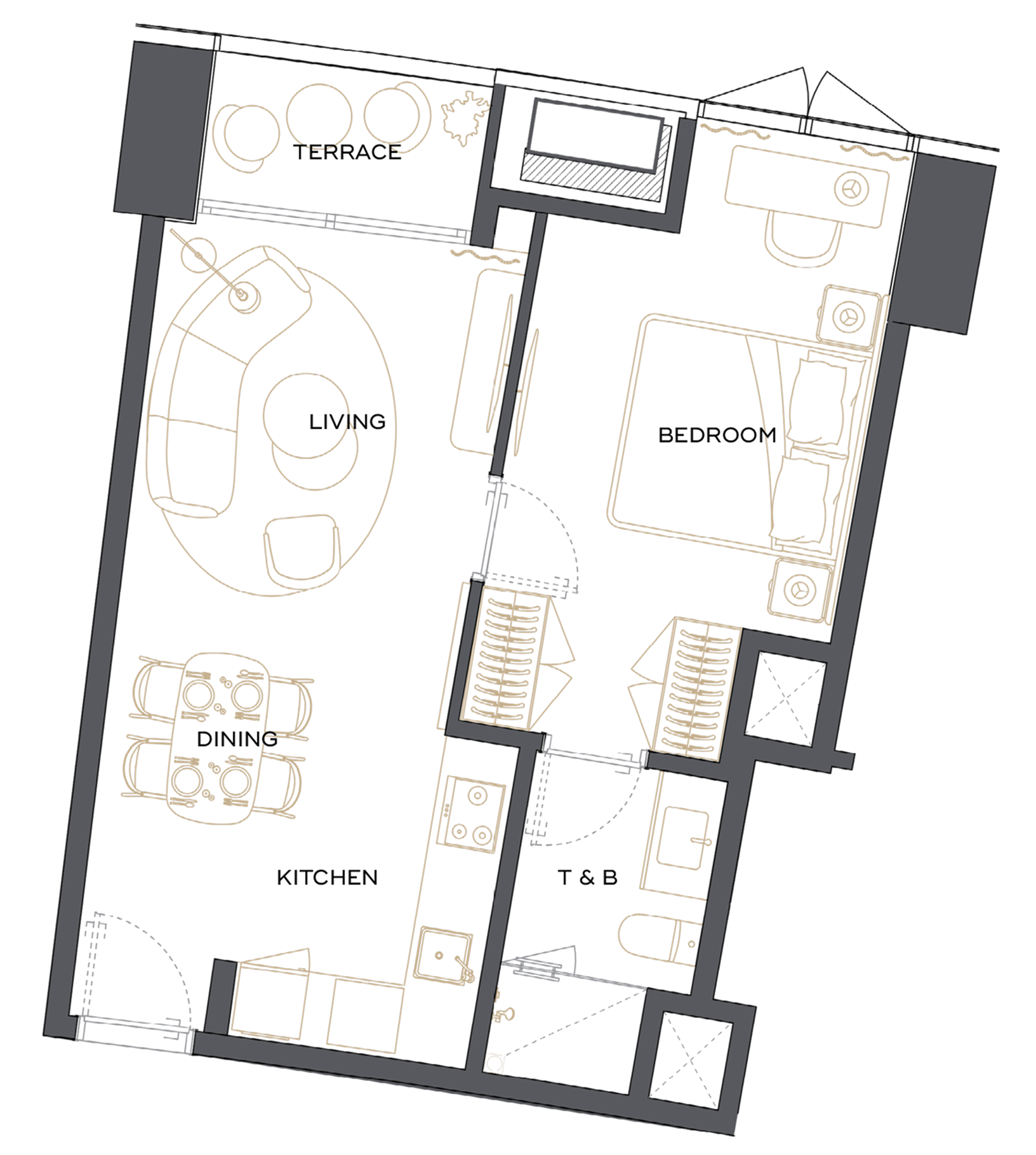 One Bedroom - Unit 12