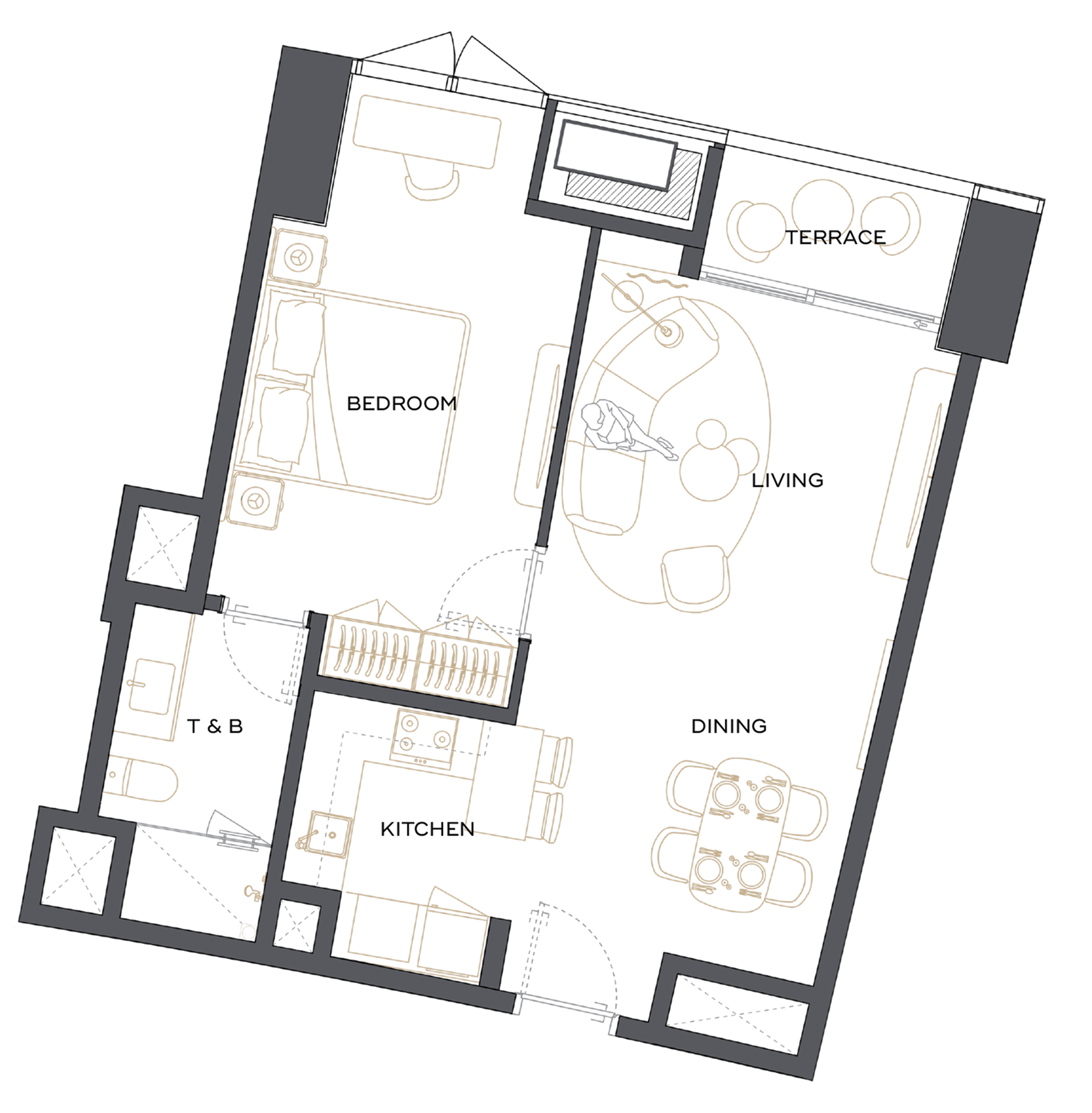 One Bedroom - Unit 14