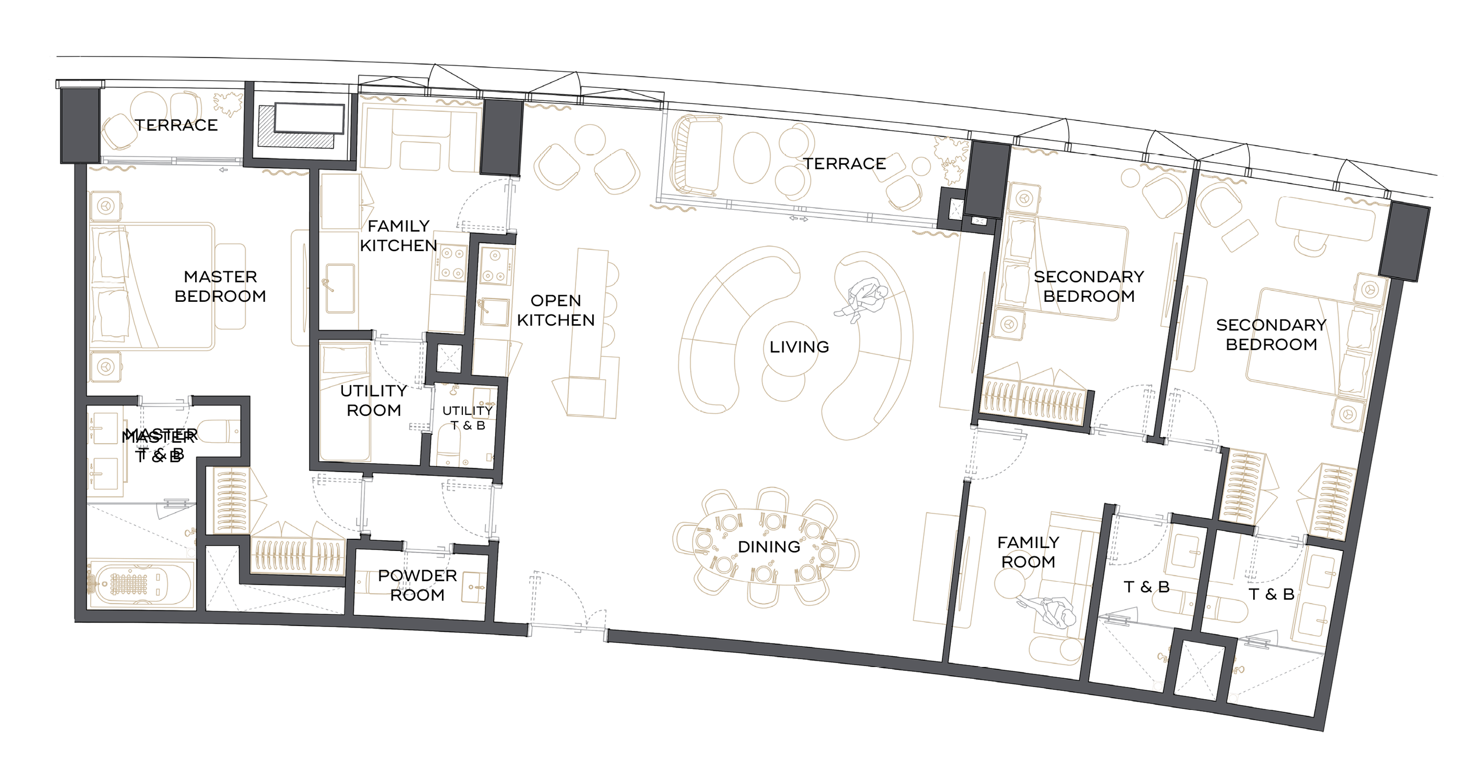 Signature Three-Bedroom Unit B & C